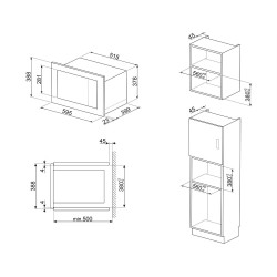 Smeg SMEG BEÉPÍTHETŐ MIKROHULLÁMÚ SÜTŐ FMI025B3 Beépíthető villany sütő