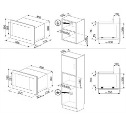 Smeg SMEG BEÉPÍTHETŐ MIKROHULLÁMÚ SÜTŐ FMI120G Beépíthető villany sütő