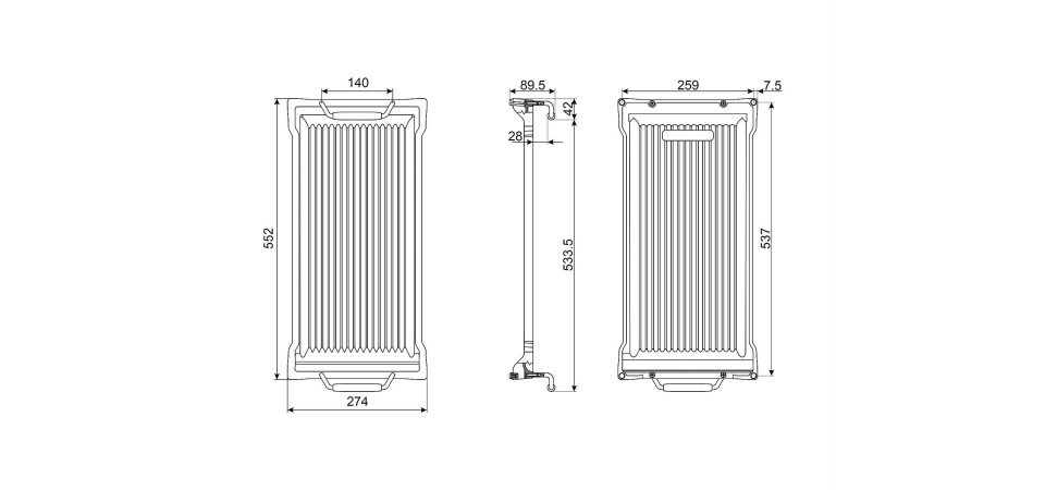 Smeg SMEG ÖNTÖTTVAS GRILL LAP A3/A4/A5 cookerekhez GC120 Borospohár tartó mosogatógéphez
