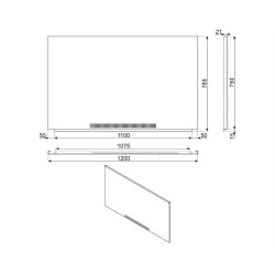 Smeg SMEG HÁTLAP, Opera, 120 cm, rozsdamentes acél KIT1A3-8 Borospohár tartó mosogatógéphez