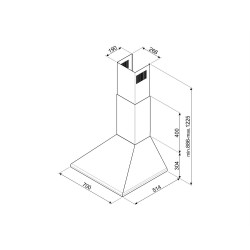 Smeg SMEG UNIVERSALE design kürtős fali páraelszívó, 70 cm, inox KSED75XE Kürtős páraelszívó
