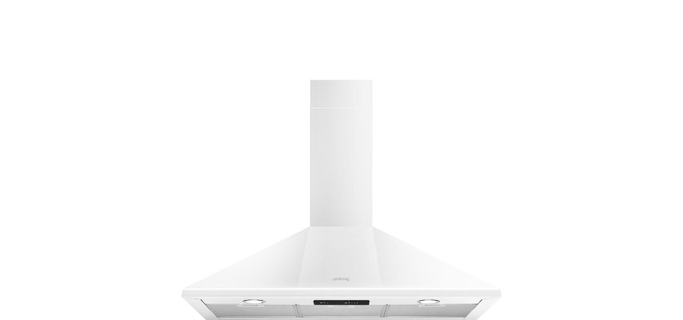Smeg SMEG KÜRTŐS PÁRAELSZÍVÓ, Universal design, 90 cm, fehér KSED95WH Kürtős páraelszívó