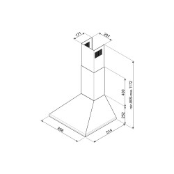Smeg SMEG UNIVERSALE design kürtős fali páraelszívó, 90 cm, fehér KSED95WH Kürtős páraelszívó