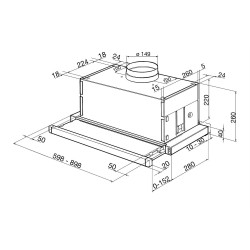 Smeg SMEG UNIVERSALE design teleszkópos páraelszívó, 90 cm, inox KSET96E2 Kürtős páraelszívó