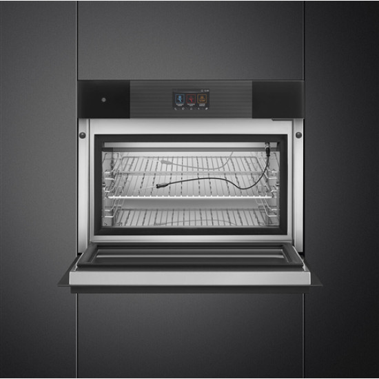 Smeg SMEG SOKKOLÓ HŰTŐ, Linea design, 45 cm, TFT, mélyfekete üveg SBC4104B3 Egyajtós hűtőszekrény