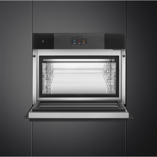 Smeg SMEG SOKKOLÓ HŰTŐ, Linea design, 45 cm, TFT, mélyfekete üveg SBC4104B3 Egyajtós hűtőszekrény