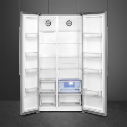Smeg SMEG SIDE-BY-SIDE HŰTŐ ÉS FAGYASZTÓ, 91X179 cm, inox SBS63XDE Egyajtós hűtőszekrény