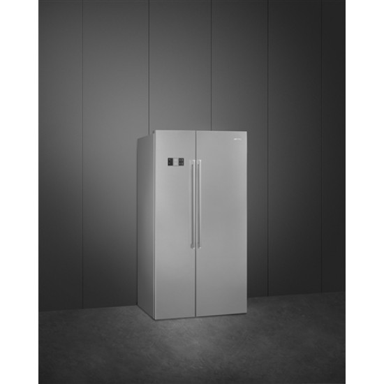 Smeg SMEG SIDE-BY-SIDE HŰTŐ ÉS FAGYASZTÓ, 91X179 cm, inox SBS63XDE Egyajtós hűtőszekrény
