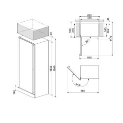 Smeg SMEG SZABADONÁLLÓ BORHŰTŐ SCV115GS Egyajtós hűtőszekrény