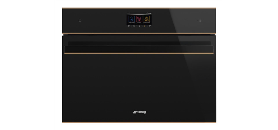 SMEG KOMBINÁLT KOMPAKT GŐZSÜTŐ SF4604WVCPNR Beépíthető kompakt sütő és pároló