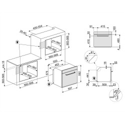 Smeg SMEG LÉGKEVERÉSES SÜTŐ SF69M3TNO Beépíthető villany sütő