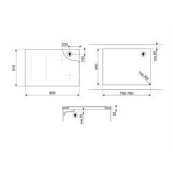Smeg SMEG INDUKCIÓS FŐZŐLAP SIM6864R Beépíthető indukciós főzőlap