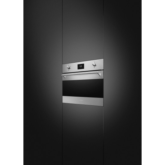 Smeg SMEG KOMPAKT MIKROHULLÁMÚ SÜTŐ SO4301M0X Beépíthető villany sütő