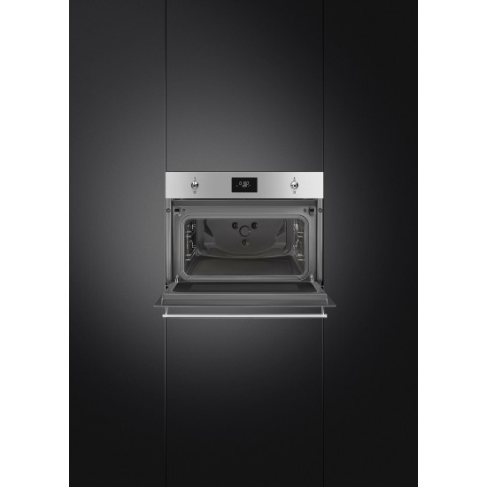 Smeg SMEG KOMPAKT MIKROHULLÁMÚ SÜTŐ SO4301M0X Beépíthető villany sütő