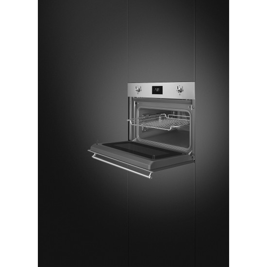 Smeg SMEG KOMPAKT MIKROHULLÁMÚ SÜTŐ SO4301M0X Beépíthető villany sütő