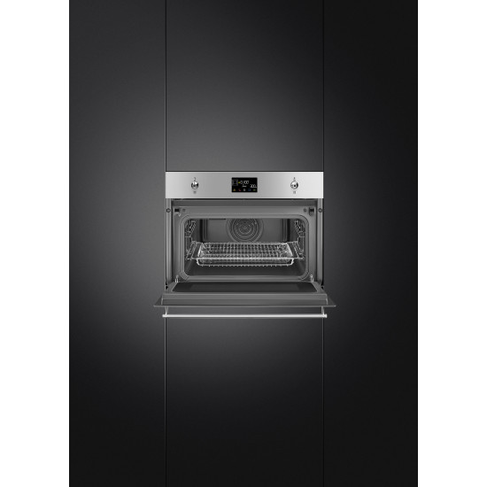 Smeg SMEG KOMPAKT KOMBINÁLT MIKROHULLÁMÚ SÜTŐ SO4302M1X Beépíthető villany sütő