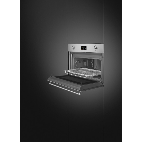 Smeg SMEG KOMPAKT KOMBINÁLT MIKROHULLÁMÚ SÜTŐ SO4302M1X Beépíthető villany sütő