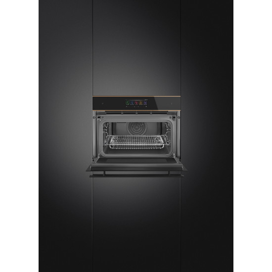 Smeg SMEG KOMPAKT KOMBINÁLT MIKROHULLÁMÚ SÜTŐ SO4606WM2PNR Beépíthető villany sütő