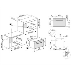 Smeg SMEG KOMPAKT KOMBINÁLT MIKROHULLÁMÚ SÜTŐ SO4902M1X Beépíthető villany sütő