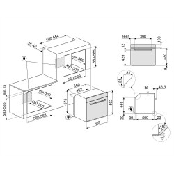 Smeg SMEG KOMBINÁLT MIKROHULLÁMÚ SÜTŐ SO6402M2B Beépíthető villany sütő