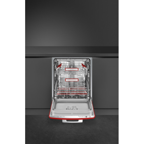 Smeg SMEG STFAB retro beépíthető mosogatógép STFABRD3 Beépíthető 12-15 terítékes mosogatógép