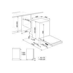 Smeg SMEG TELJESEN BEÉPÍTHETŐ MOSOGATÓGÉP STL262D Beépíthető 12-15 terítékes mosogatógép