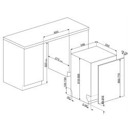 Smeg STL733 teljesen integrált mosogatógép STL7332CL Beépíthető 12-15 terítékes mosogatógép