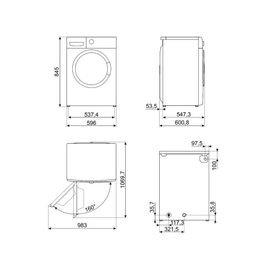 Smeg SMEG SZABADONÁLLÓ MOSÓGÉP ÉS SZÁRÍTÓ WDN064SLDIN Mosó-szárítógép Smeg SMEG SZABADONÁLLÓ MOSÓGÉP ÉS SZÁRÍTÓ WDN064SLDIN Mosó-szárítógép