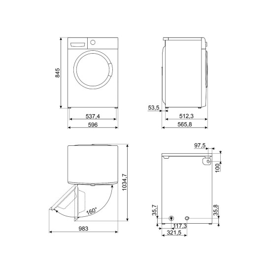 Smeg SMEG SZABADONÁLLÓ MOSÓGÉP ÉS SZÁRÍTÓ WDN854SLDIN Mosó-szárítógép Smeg SMEG SZABADONÁLLÓ MOSÓGÉP ÉS SZÁRÍTÓ WDN854SLDIN Mosó-szárítógép