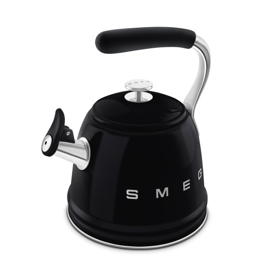 Smeg SMEG VÍZFORRALÓ TEÁSKANNA, retro, síppal, fekete WKF01BL Vízforraló