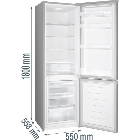 Gorenje RK418DPS4I Kombinált alulfagyasztós hűtőszekrény