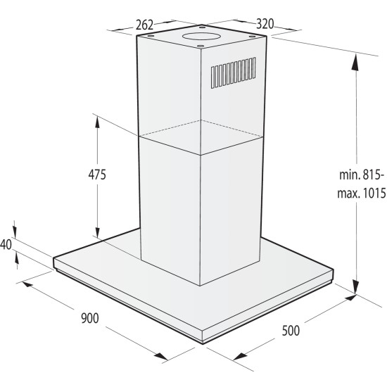 Gorenje IHT943E6XGB Sziget páraelszívó