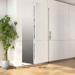 Gorenje NRKI619D61WFE Beépíthető kombinált alul fagyasztós hűtő