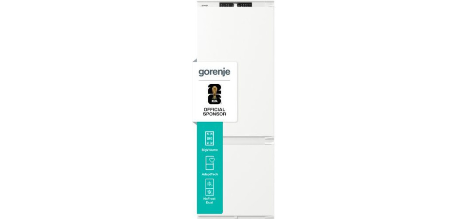 Gorenje NRKI619D61WFE Beépíthető kombinált alul fagyasztós hűtő