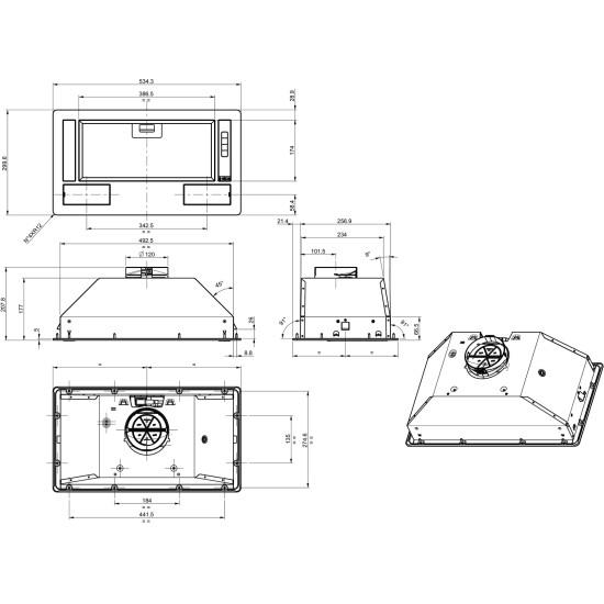 Gorenje BHI681EB Aláépíthető páraelszívó