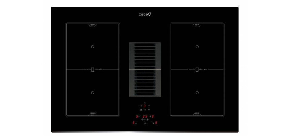 Cata CATA - AS-750 2 FLEX indukciós főzőlap beépített elszívóval Beépíthető főzőlap integrált páraelszívóval Cata CATA - AS-750 2 FLEX indukciós főzőlap beépített elszívóval Beépíthető főzőlap integrált páraelszívóval