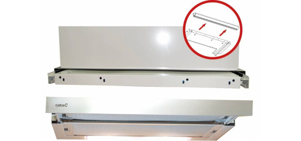 Cata Cata - Páraelszívó TF-2003/60 LED duralum Kihúzható páraelszívó