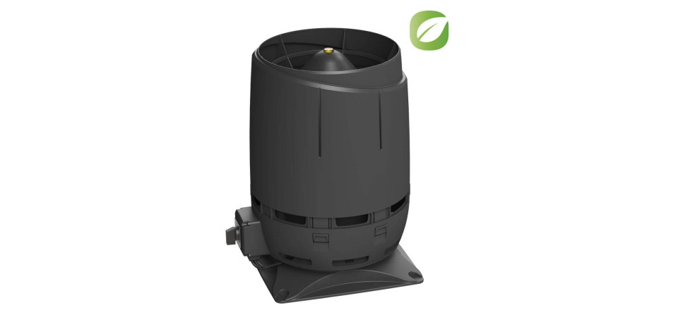 VILPE Vilpe ECo160S FLOW tetőventilátor, fekete Szellőztető ventilátor tartozékok VILPE Vilpe ECo160S FLOW tetőventilátor, fekete Szellőztető ventilátor tartozékok