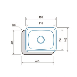 Cata CATA - Mosogatótálca CSS-1 inox Rozsdamentes acél mosogatótálca