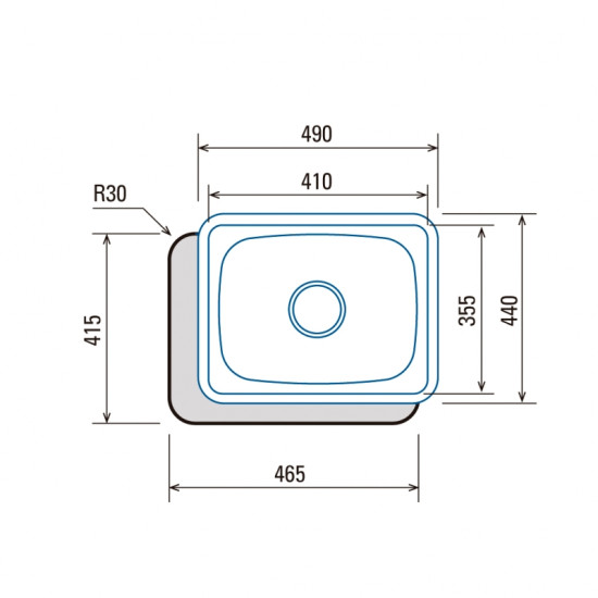 Cata CATA - Mosogatótálca CSS-1 inox Rozsdamentes acél mosogatótálca