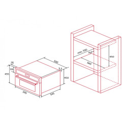 Nodor NODOR - Beépíthető mikrohullámú sütő NorChef MW-4800 DB Állószekrénybe építhető mikrohullámú sütő Nodor NODOR - Beépíthető mikrohullámú sütő NorChef MW-4800 DB Állószekrénybe építhető mikrohullámú sütő