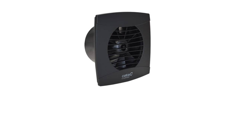 Cata Cata UC-10 STD fekete ventilátor, pillangószeleppel Axiális szellőztető ventilátor