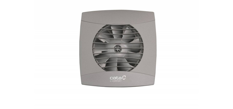 Cata Cata UC-12 Timer Silver ventilátor utószellőztető funkcióval, pillangószeleppel, szürke Axiális szellőztető ventilátor