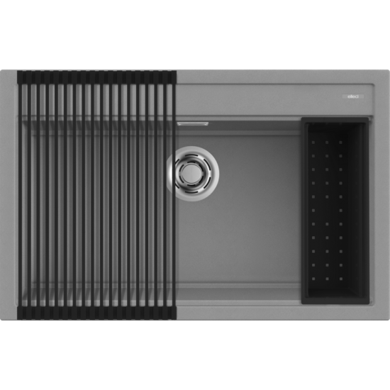 Elleci ELLECI - Mosogatótálca Best 130 Workstation Szett G48 Cemento - Kifutó termék! LGB13048K2 Mosogatótálca
