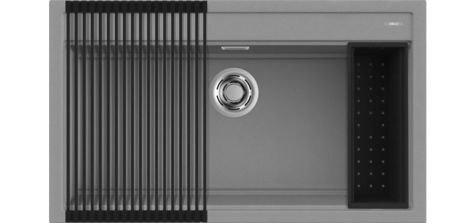 Elleci ELLECI - Mosogatótálca Best 360 Workstation Szett G48 Cemento - Kifutó termék! LGB36048K2 Gránit mosogatótálca