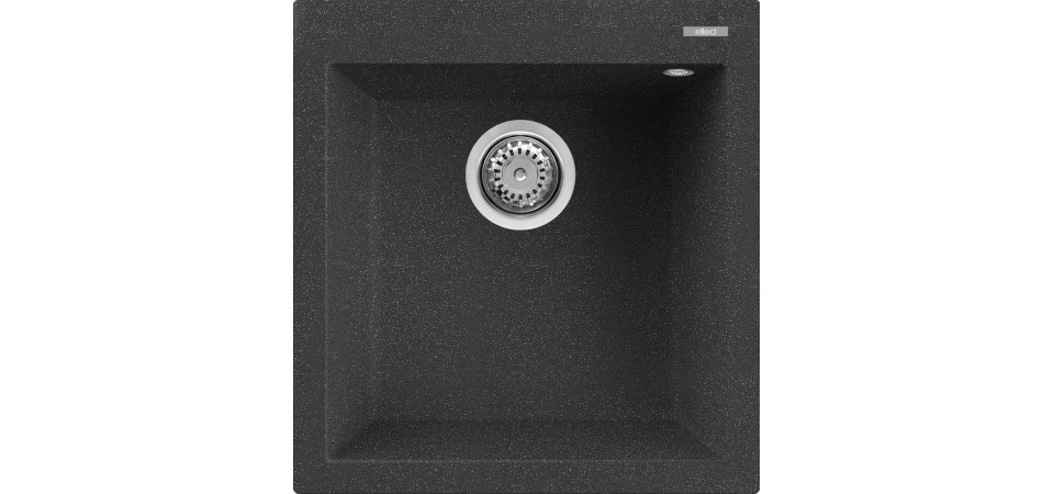 Elleci ELLECI - Mosogatótálca Quadra 102 G54 Nero Pietra - Kifutó termék! LGQ10254 Gránit mosogatótálca