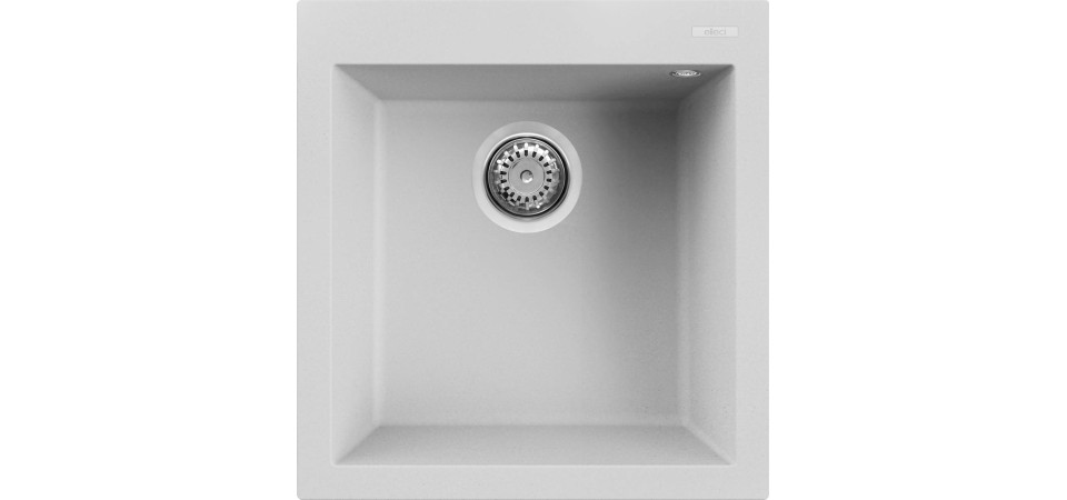 Elleci ELLECI - Mosogatótálca Quadra 102 G68 Bianco LGQ10268 Gránit mosogatótálca