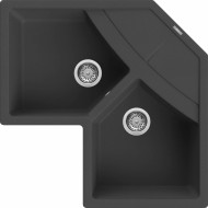Elleci ELLECI - Gránit mosogatótálca Unico CORNER sarok G59 Antracit LGUCOR59 Mosogatótálca