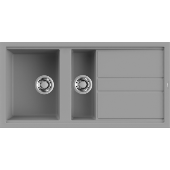 Elleci ELLECI - Mosogatótálca Best 475 K97 Light Grey - Kifutó termék! LKB47597 Kerámia mosogatótálca