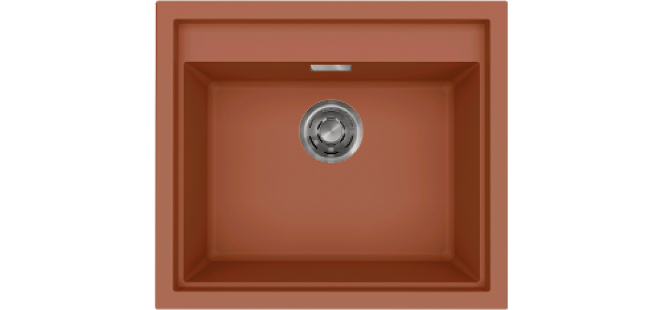 Elleci ELLECI - Mosogatótálca Sintesi 105 K83 Clay inox tartozékokkal LKS10583 Kerámia mosogatótálca
